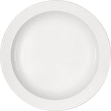 White Deep Plate with Steep Rim 8.4