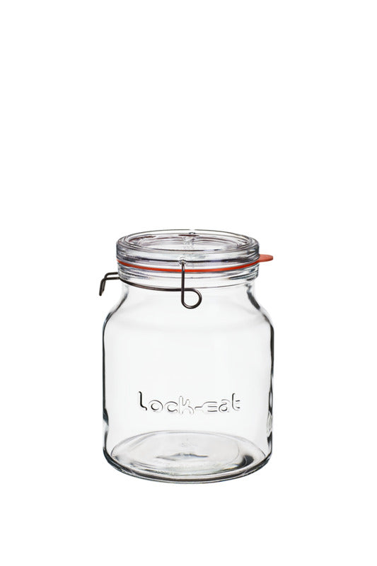 Handy Jar 4.3" x 4.3" x 8.7" 68 oz Lock-Eat by Luigi Bormioli