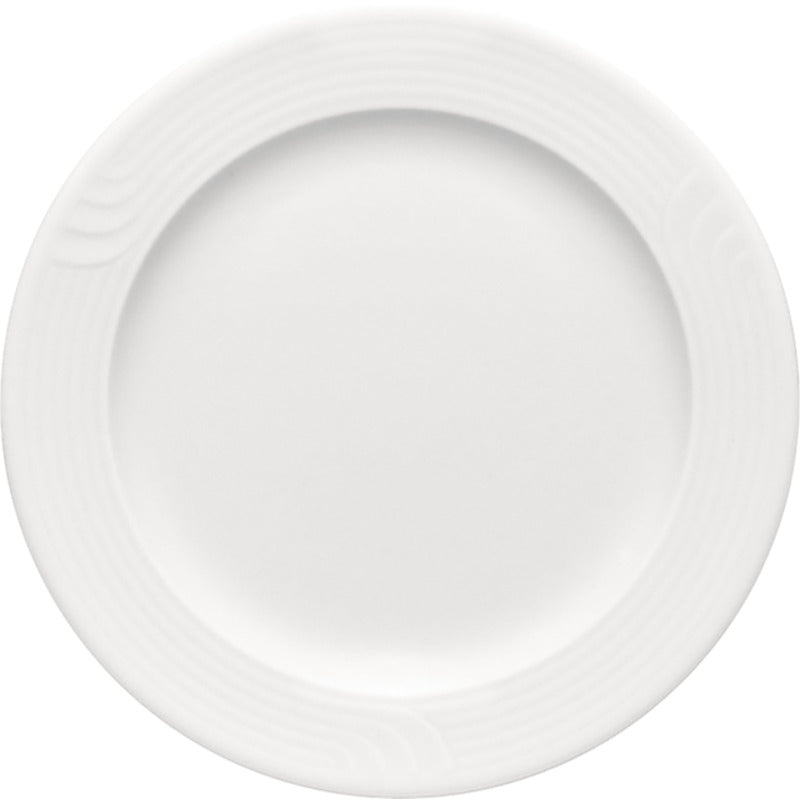 White Flat Plate with Rim 10.1