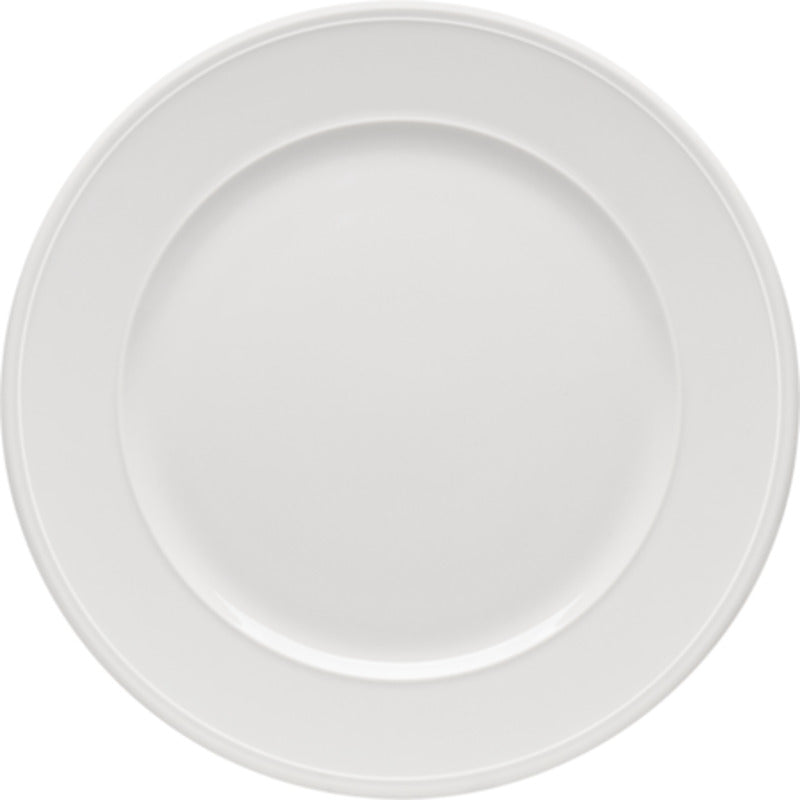 White Flat Plate with Rim 6.2