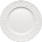 White Flat Plate With Steep Rim 10.7