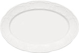 White Oval Platter with Rim 11