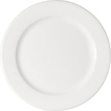 White Flat Plate with Rim 6.7