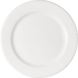 White Flat Plate with Rim 9.6