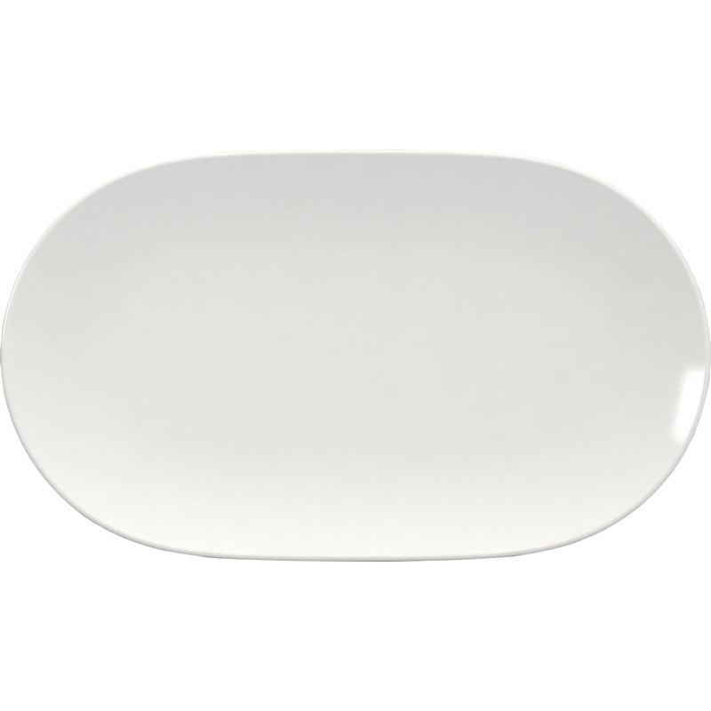 White Oval Coupe Platter without Embossment 12.8