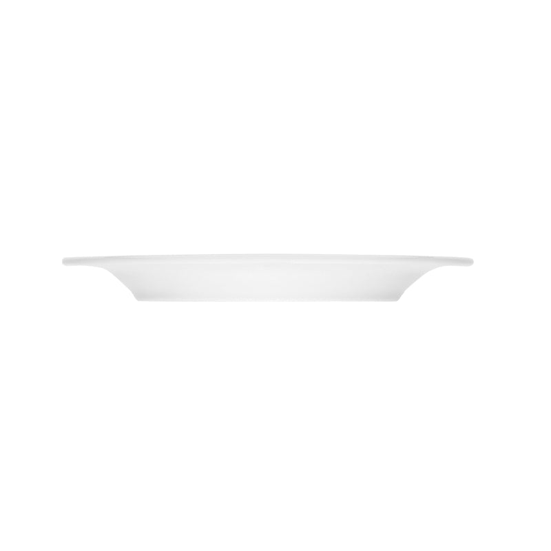 White Flat Plate with Rim 12.2
