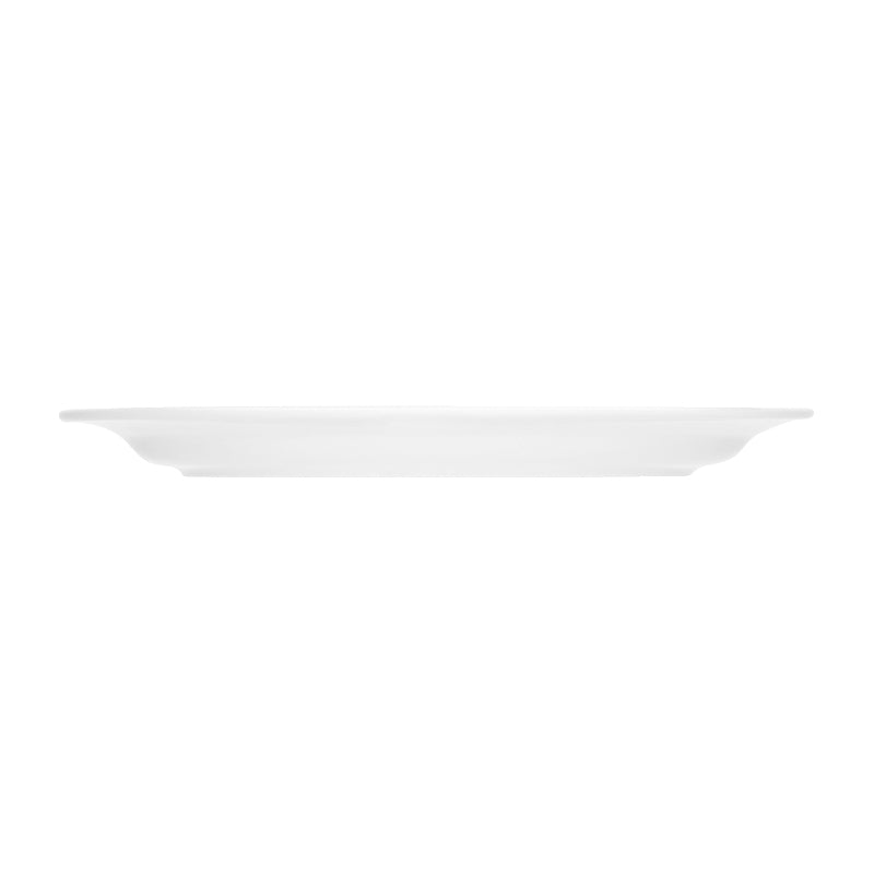 White Oval Platter with Rim 10.2