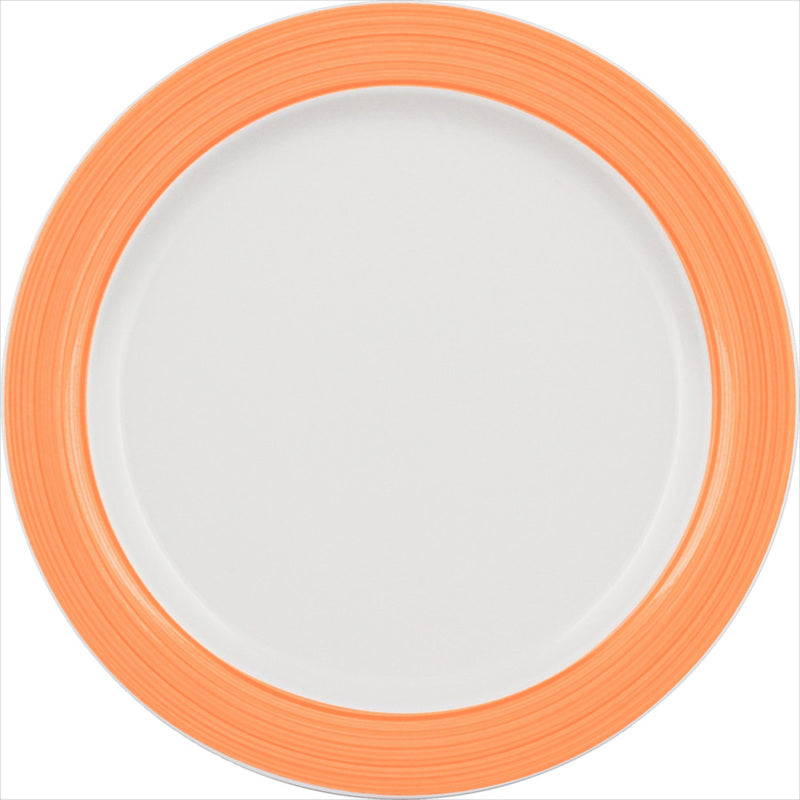 Orange Flat Plate with Rim 6.3