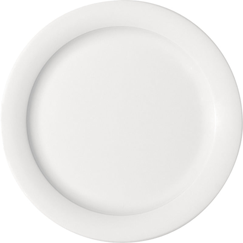 White Flat Plate with Rim 10.8