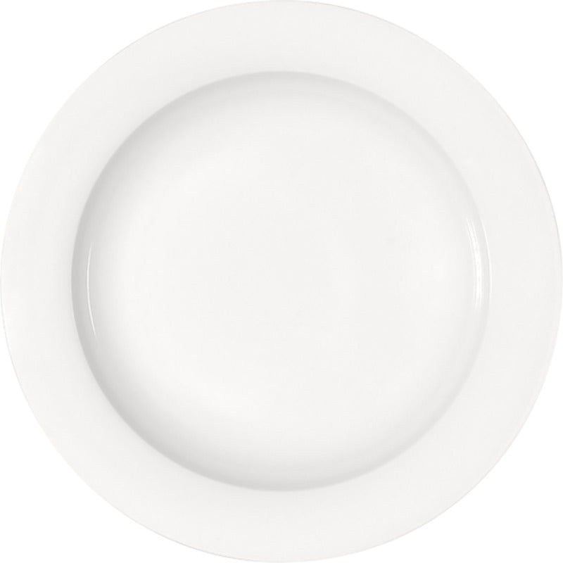 White Deep Plate With Rim 9.1