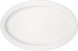 White Oval Platter with Rim 14