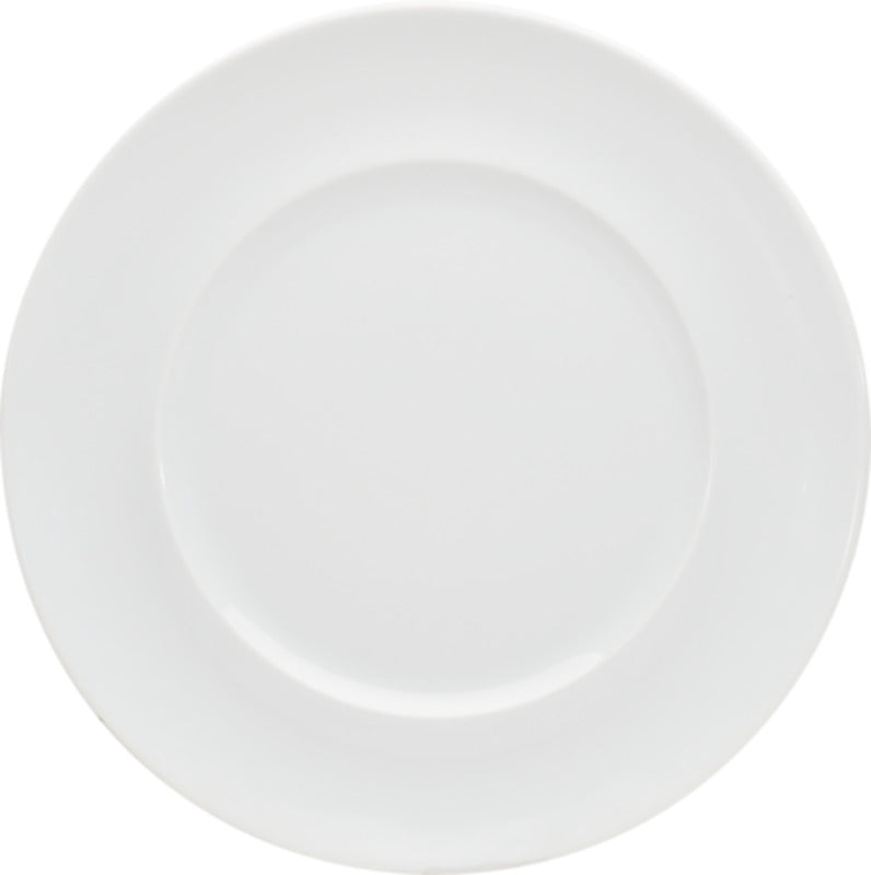 White Flat Plate with Narrow Rim 6.3