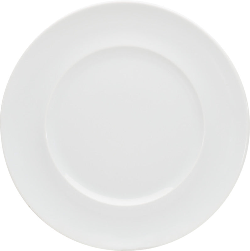 White Flat Plate with Rim 10.3