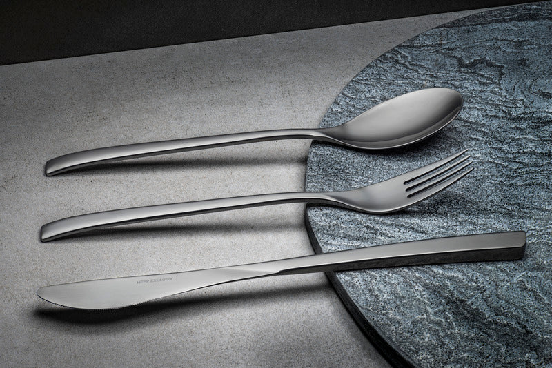 Dessert Fork 8.1" Talia PVD Gunmetal by Hepp