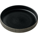 Black & White Flat Round Plate with Relief 9.5