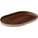 Brown Oval Platter 11.8
