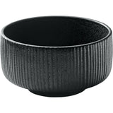 Black Round Bowl with Relief 5.9
