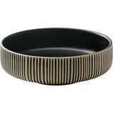 Black & White Round Bowl with Relief 6.3