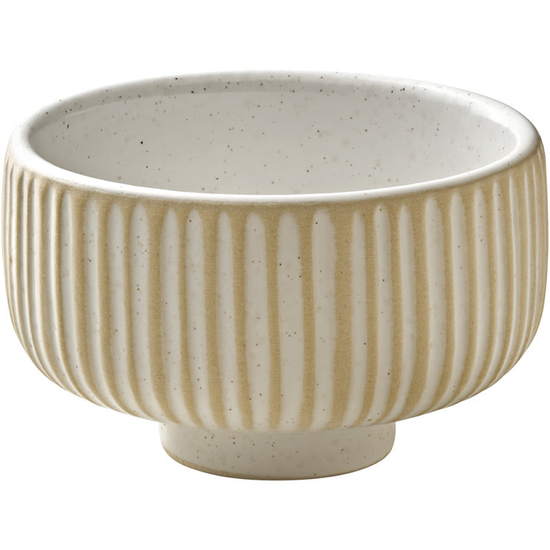 White Round Bowl with Relief 3.1
