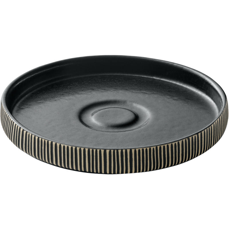 Black & White Saucer with Relief 5.9