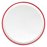White/Red Pizza Plate 13.8