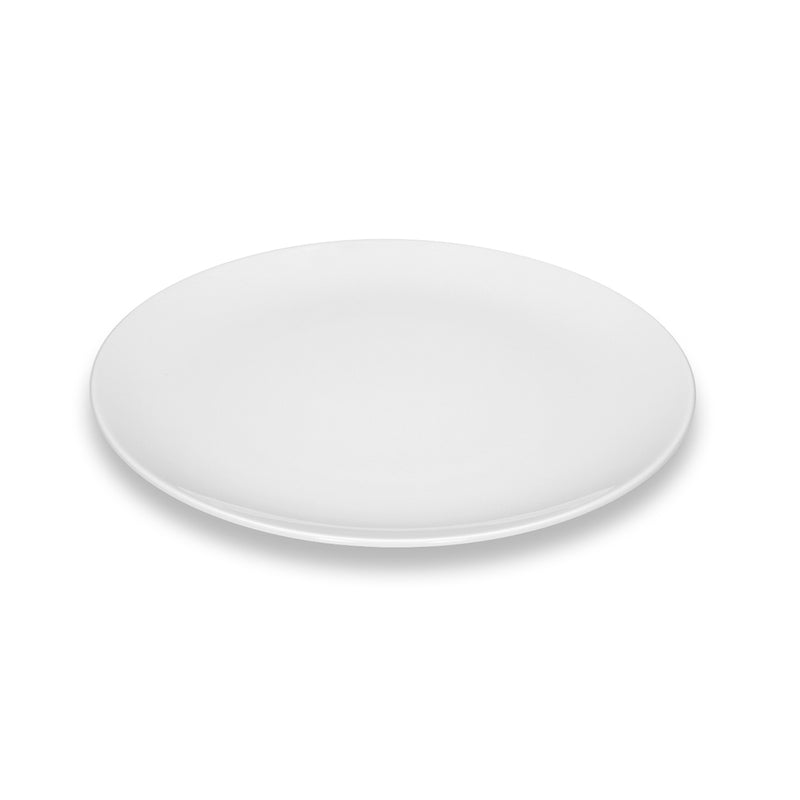 White Flat Coupe Plate 10.2