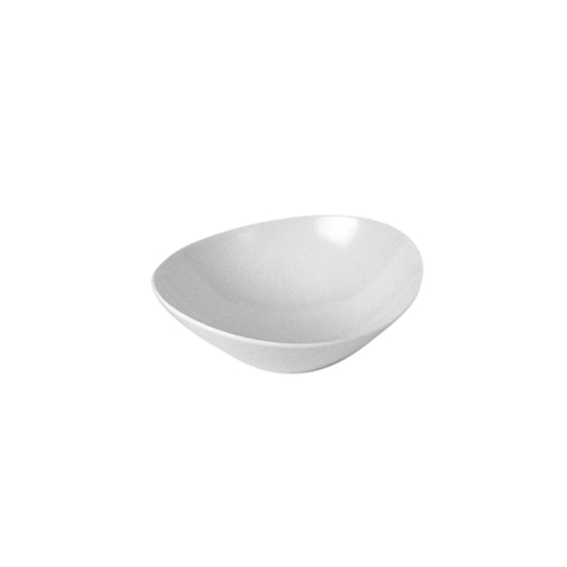 White Melamine Ellipse Small Bowl 6.1
