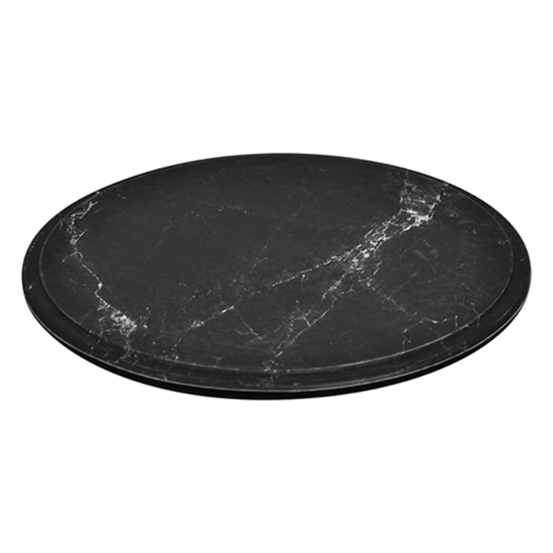Black Carrara Marble Platter 11.3