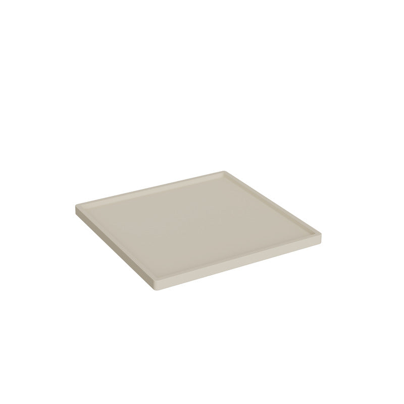 Cream Small Square Plate 8.0