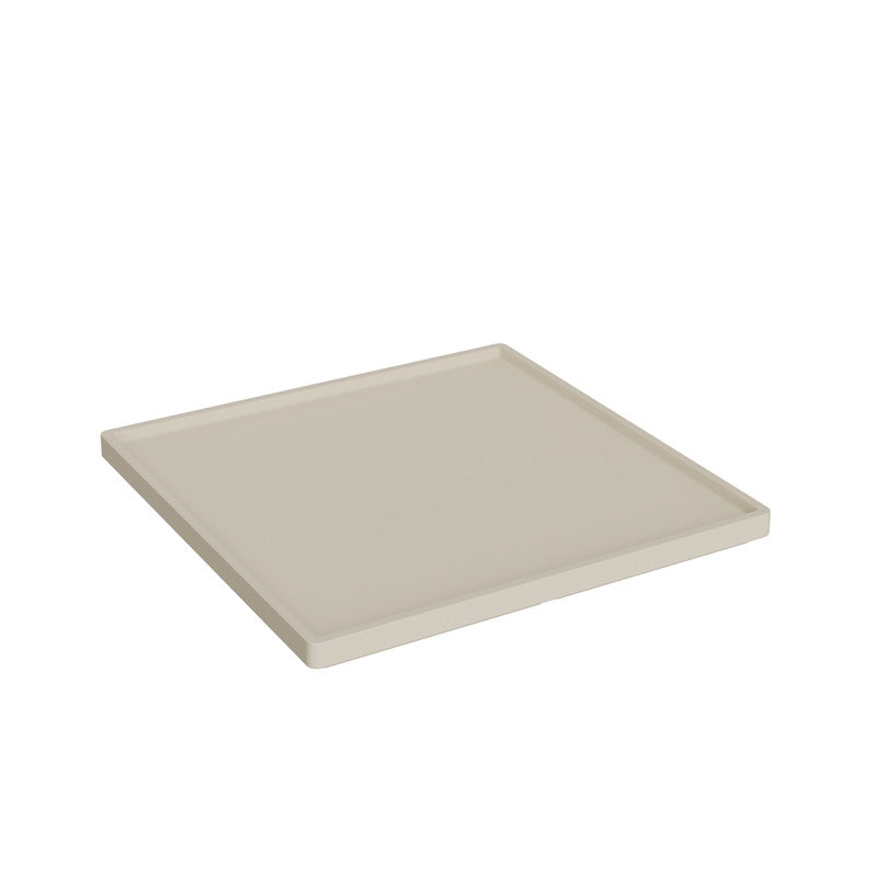Cream Medium Square Plate 10.0