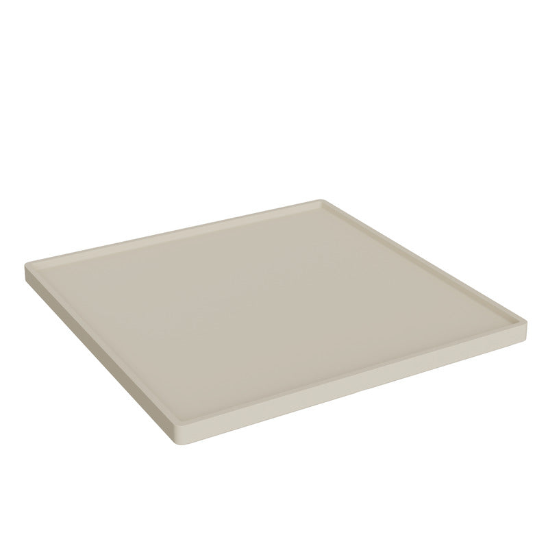 Cream Large Square Plate 12.0
