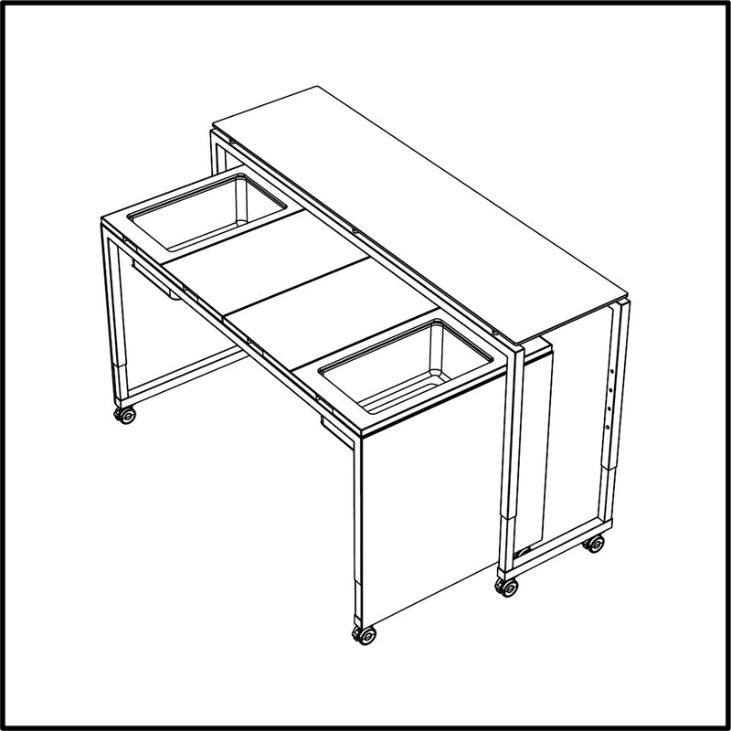 Mobile Bar with Ice Well Stage_83 70.8" x 39.3" x 43.1" Stage by Venta