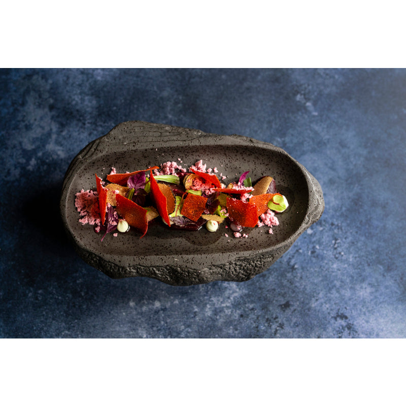 Flat Oval Stone 9.1" x 5.9" x 2.6" Premium by Studio Raw