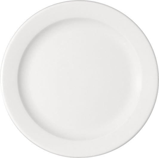 White Flat Plate 9" dia. x 0.9" Bauhaus & B1100 by Bauscher