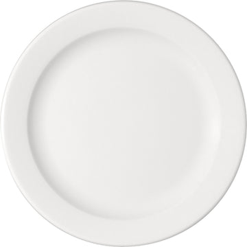 White Flat Plate 9" dia. x 0.9" Bauhaus & B1100 by Bauscher
