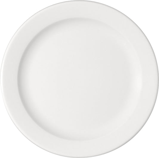 White Flat Plate 9.3" dia. x 0.9" Bauhaus & B1100 by Bauscher