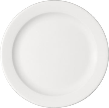 White Flat Plate 9.3" dia. x 0.9" Bauhaus & B1100 by Bauscher