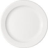 White Flat Plate with Rim 10.9