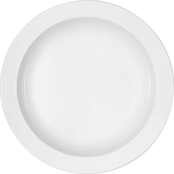 White Deep Plate with Steep Rim 8.4" dia. x 1.4" 14.2 oz Bauhaus & B1100 by Bauscher