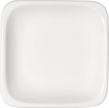 White Flat Square Plate 6" x 6" x 0.8" Modulus by Bauscher
