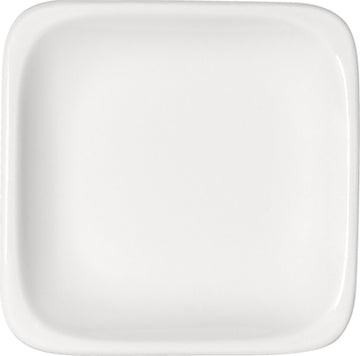 White Flat Square Plate 8.3" x 8.3" x 0.9" Modulus by Bauscher