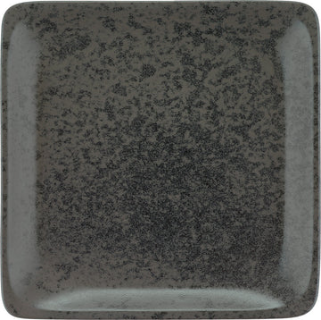 Flat Square Plate 11.4" dia. x 0.9"  Sandstone Black by Bauscher