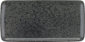 Rectangular Platter 12" x 5.9" x 0.7"  Sandstone Black by Bauscher