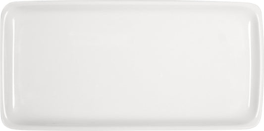 White Rectangular Platter 12" x 5.9" x 0.7" Bauhaus & B1100 by Bauscher