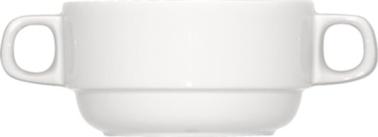 White Cream Soup Cup 3.9" dia. x 2.1" 8.5 oz Bauhaus & B1100 by Bauscher