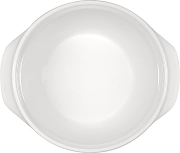 White Soup Tureen 7.6" dia. x 4.5" 71 oz Bauhaus & B1100 by Bauscher