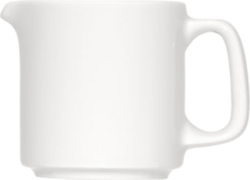 White Creamer With Handle 3.9" dia. x 2.9" 4.4 oz Bauhaus & B1100 by Bauscher