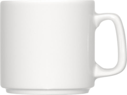 White Mug With Wide Base 3.1" dia. x 3.1" 9.1 oz Bauhaus & B1100 by Bauscher