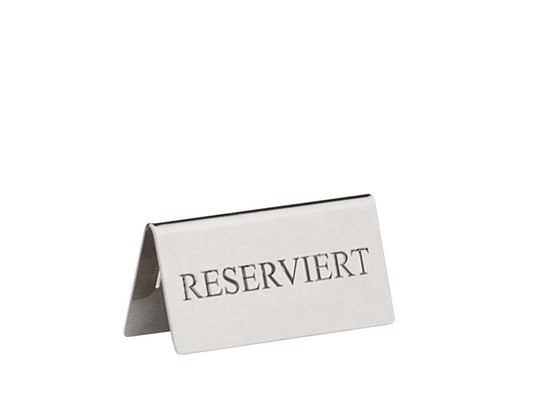 Reserved sign 3.4" x 1.4" Neutral by Hepp
