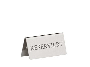 Reserved sign 3.4" x 1.4" Neutral by Hepp